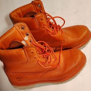 Timberland Women's Pink Leather Boots Size 5